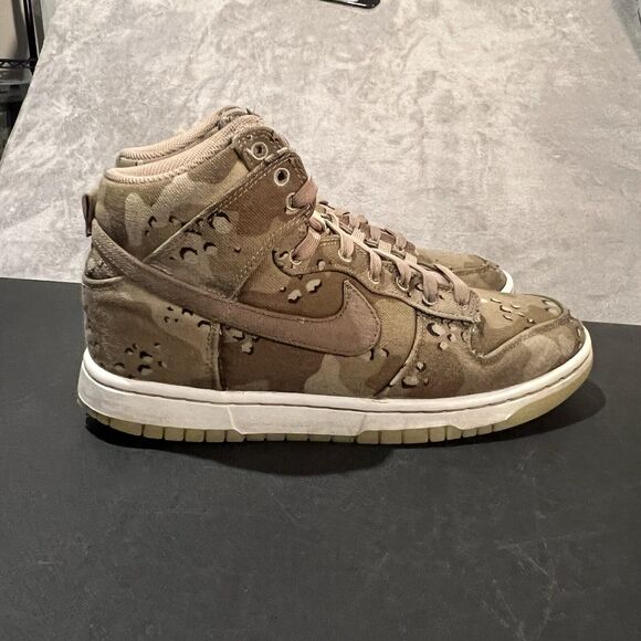 Nike Shoes - Nike Dunk High Womens 8.5 Desert Camo DX2314-200 Athletic Sneakers